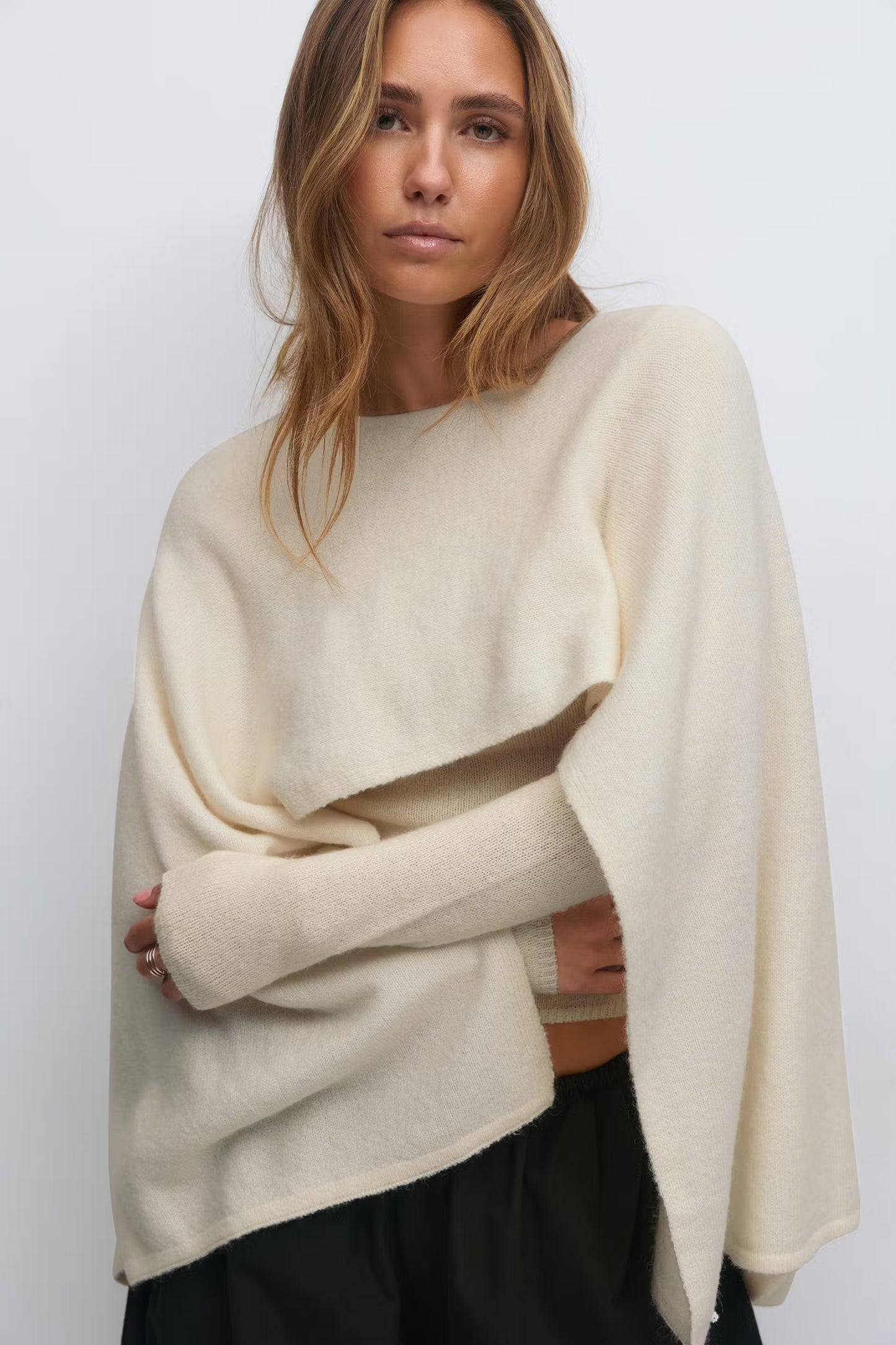 Cozy Knitted Cape Top