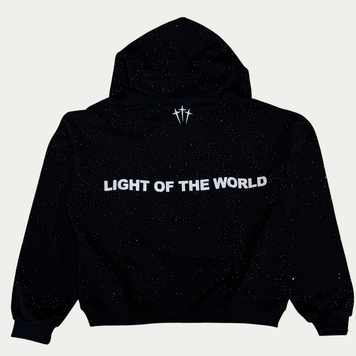 JESUS IS THE LIGHT RHINESTONE HOODIE